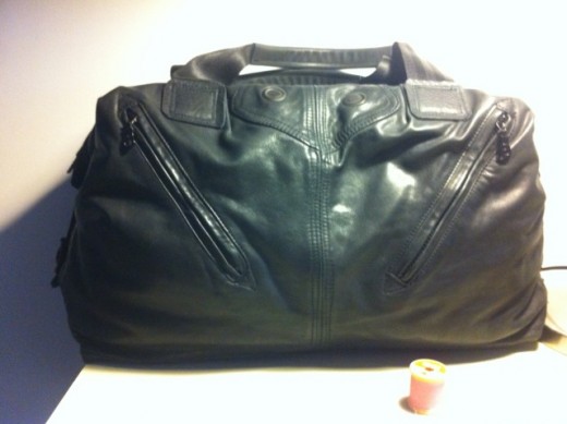 Upcycled Biker Jacket Holdall for a Long Lost Friend.